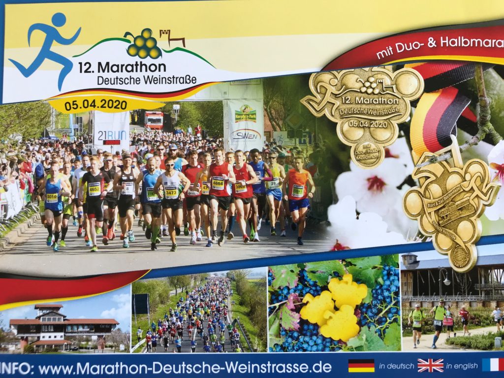 Wir unterstützen den Weinstraßen Marathon 2020